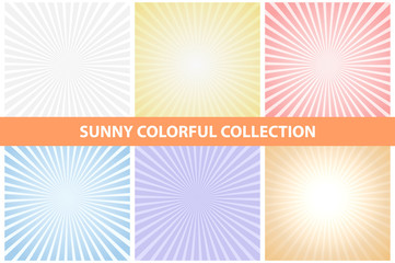 Sunny backgrounds. Colorful collection.