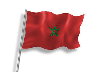 Drapeau du Maroc en qualité vectorielle 