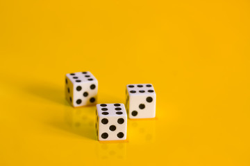 Three game dice