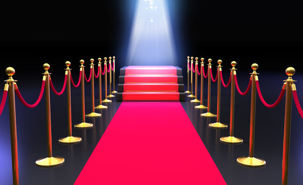 MARCHES TAPIS ROUGE 3D - Halo lumineux