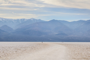 People in Badwater Basin, Death Valley National Park