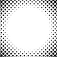 Black and white dots background in Halftone design. Vector illustration.
