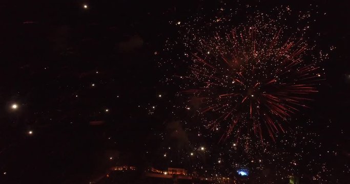 Aerial View of Fireworks
