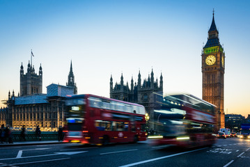 Plakat Big Ben and London Bus