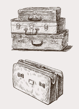 sketches of the old suicases