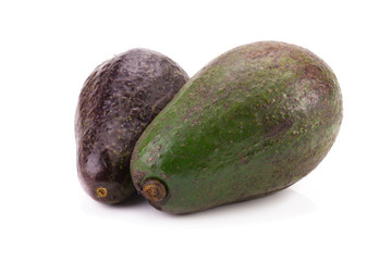 Fruits of avocado isolated on white background