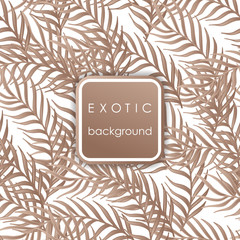 Seamless exotic pattern with palm leaves .