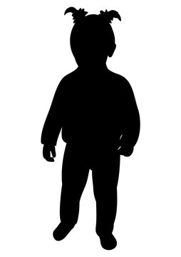 isolated silhouette baby