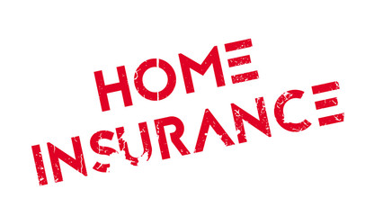 Home Insurance rubber stamp. Grunge design with dust scratches. Effects can be easily removed for a clean, crisp look. Color is easily changed.