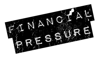 Financial Pressure rubber stamp. Grunge design with dust scratches. Effects can be easily removed for a clean, crisp look. Color is easily changed.