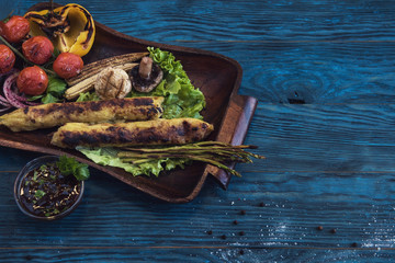 Grilled potato kebab