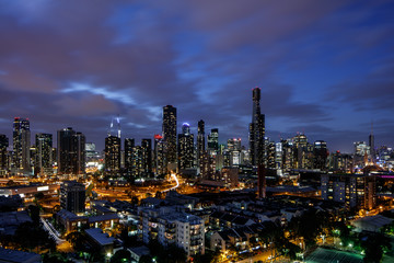 Fototapeta na wymiar Melbourne - Australia, night skyline
