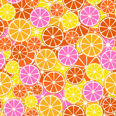 Colorful fruit pattern - seamless.