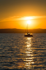 Sunset at lake Balaton
