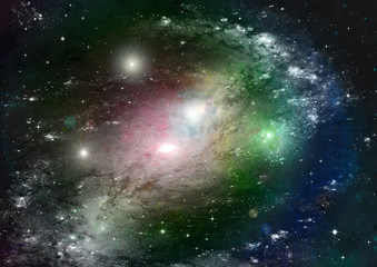 Naklejka premium galaxy in a free space