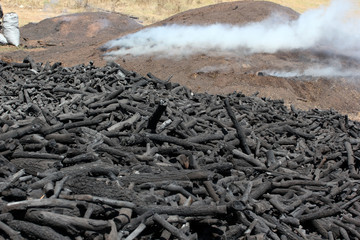 Wood Coal Background 