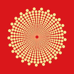 Abstract dotted shape.Vector design element