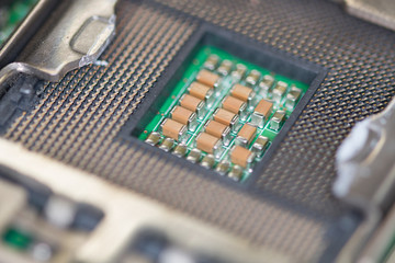 macro shot of circuit board