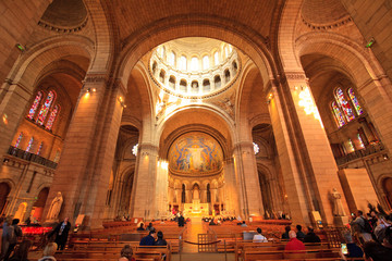 Paris, intérieur de la basilique du Sacré-Cœur de Montmartre