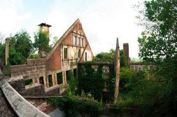 Fototapeta na wymiar the ruins of Abkhazia