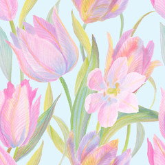 Obraz na płótnie Canvas Floral Seamless Pattern