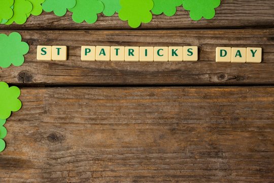 St Patricks Day blocks with shamrocks