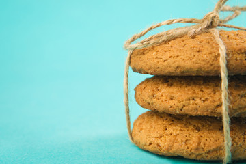 Crispy freshly baked oatmeal cookies