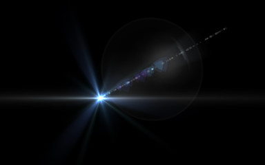 Lens Flare white long streak star