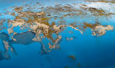 interesting texture background rust on the hood of the car