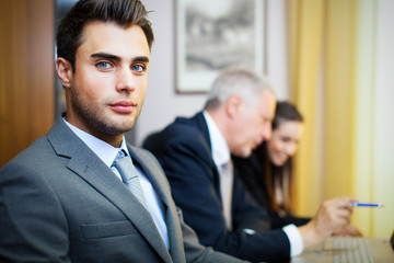     Businesspeople in their office