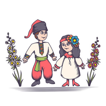 Children in Ukrainian Costumes