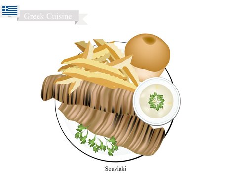 Homemade Souvlaki, A Popular Greek Fast Food 