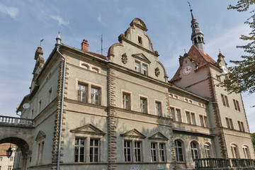 Fototapeta na wymiar Schonborn Palace in Chynadiyovo, Ukraine.