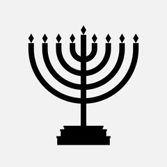 Menorah black icon