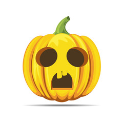 Halloween pumpkin scary vector isolated