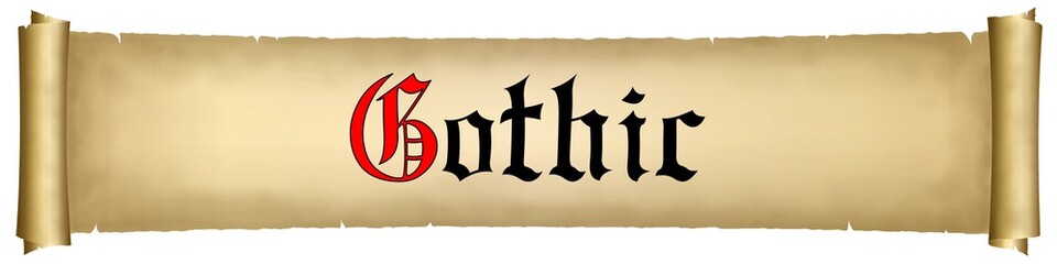 Banner. Vintage medieval parchment. Gothic  