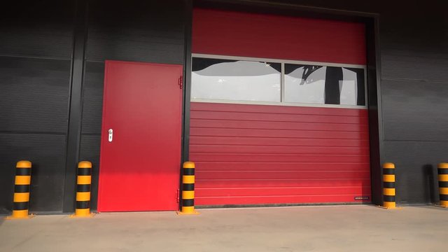 Trucks Loading zone at the industrial warehouse.