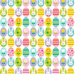 Obraz premium cute easter and and bunny background pattern