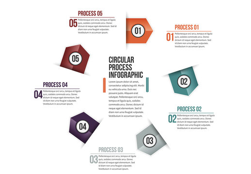 Triangular Tab Progress Infographic 3