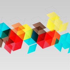 Abstract background with cubic elements