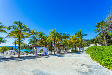 Beautiful Xcaret beach. Cancun, Mexico