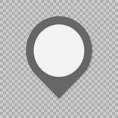 Mark pointer sign. Flat style icon on transparent background. Trendy Flat style for graphic design, Web site, UI.