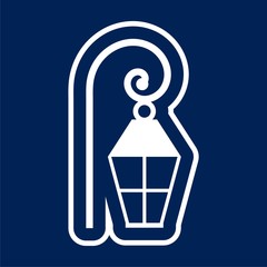 Street lamp silhouette vector - Illustration