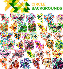 Mega collection of circle abstract backgrounds