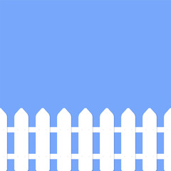 Obraz premium White fence. Vector background