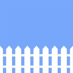 White fence. Vector