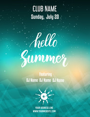 Poster template for summer party