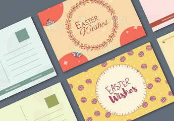 4 Easter Postcard Layouts