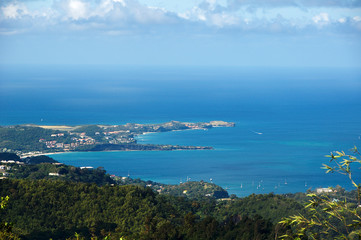 Fototapeta na wymiar Caribbean sea - Grenada island - Saint George's - Grand Anse and Devils bay