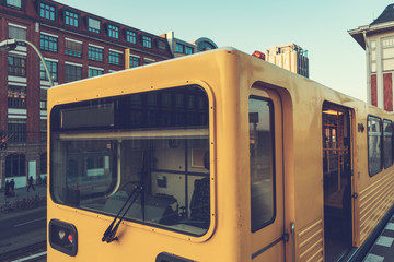Front end of commuter train